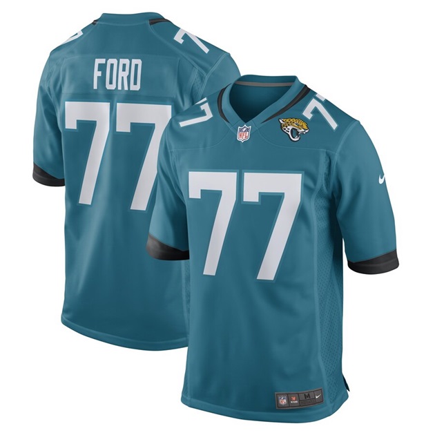 mens nike nick ford teal jacksonville jaguars game player jersey